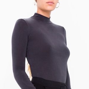 American apparel black turtleneck long sleeve